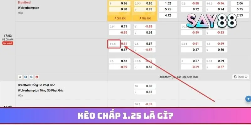 Kèo chấp -1.25 là gì khi cá độ bóng đá trực tuyến siêu chuẩn